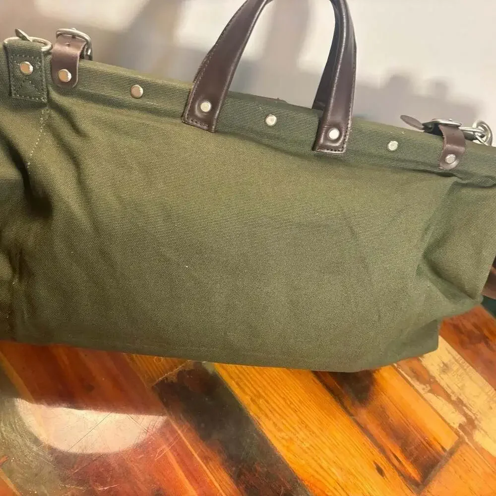 Line of Trade Canvas Weekender Bag, Olive Green Travel Duffel